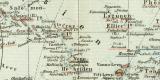 Oceanien historische Landkarte Lithographie ca. 1900