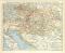 Übersichtskarte der Eisenbahnen in Österreich-Ungarn historische Landkarte Lithographie ca. 1895