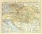 Übersichtskarte der Eisenbahnen in Österreich-Ungarn historische Landkarte Lithographie ca. 1900