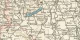 Politische Übersichtskarte von Österreich-Ungarn historische Landkarte Lithographie ca. 1898