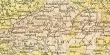 Ostindien I. Vorderindien historische Landkarte Lithographie ca. 1898