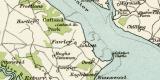 Portsmouth und Southampton historischer Stadtplan Karte...