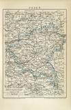 Posen historische Landkarte Lithographie ca. 1892