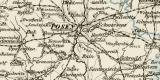 Posen historische Landkarte Lithographie ca. 1892