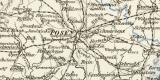 Posen historische Landkarte Lithographie ca. 1896