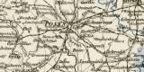Posen historische Landkarte Lithographie ca. 1897