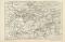 Ruhrgebiet Karte Lithographie 1897 Original der Zeit