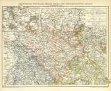 Rheinprovinz Westfalen Hessen I. Karte Lithographie 1900...