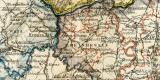 Rheinprovinz Westfalen Hessen II.  Karte Lithographie...