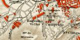 Rio de Janeiro und Umgebung historischer Stadtplan Karte Lithographie ca. 1898