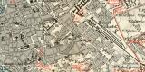 Rom und Umgebung historischer Stadtplan Karte Lithographie ca. 1898