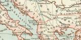 Das Römische Reich in seiner grössten Ausdehnung unter Trajan 98 - 117 n. Chr. historische Landkarte Lithographie ca. 1892