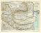 Rumänien Bulgarien und Serbien historische Landkarte Lithographie ca. 1898