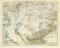 Russisch Zentralasien Turkestan Karte Lithographie 1892 Original der Zeit
