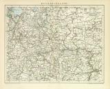 Mittelrussland historische Landkarte Lithographie ca. 1892