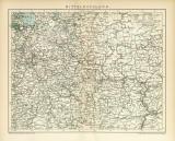Mittelrussland historische Landkarte Lithographie ca. 1896