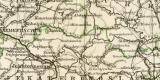 Südrussland Krim und Taurien historische Landkarte Lithographie ca. 1897