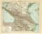 Kaukasien historische Landkarte Lithographie ca. 1899