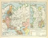 Historische Karte von Russland historische Landkarte Lithographie ca. 1895