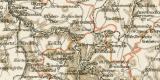 Sachsen Königreich I. Südlicher Teil historische Landkarte Lithographie ca. 1896