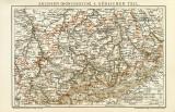 Sachsen Königreich I. Südlicher Teil historische Landkarte Lithographie ca. 1897