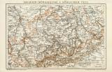 Sachsen Königreich I. Südlicher Teil historische Landkarte Lithographie ca. 1898