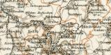 Sachsen Königreich I. Südlicher Teil historische Landkarte Lithographie ca. 1898