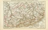 Sachsen Königreich I. Südlicher Teil historische Landkarte Lithographie ca. 1901
