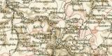 Sachsen Königreich I. Südlicher Teil historische Landkarte Lithographie ca. 1901