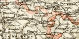 Königreich Sachsen Ost Karte Lithographie 1892...