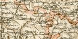 Sachsen Königreich II. Östlicher Teil historische Landkarte Lithographie ca. 1896