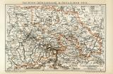 Sachsen Königreich II. Östlicher Teil historische Landkarte Lithographie ca. 1898