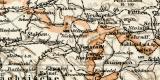 Sachsen Königreich II. Östlicher Teil historische Landkarte Lithographie ca. 1898