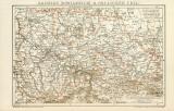 Sachsen Königreich II. Östlicher Teil historische Landkarte Lithographie ca. 1899