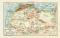 Sahara historische Landkarte Lithographie ca. 1897