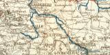 Die Schiffahrtsstrassen des Deutschen Reiches historische Landkarte Lithographie ca. 1898