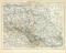 Schlesien Karte Lithographie 1892 Original der Zeit