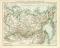Sibirien I. Übersichtskarte historische Landkarte Lithographie ca. 1892
