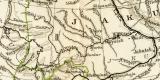 Sibirien I. Übersichtskarte historische Landkarte Lithographie ca. 1900