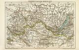 Sibirien II. Altai Baikalsee historische Landkarte Lithographie ca. 1896