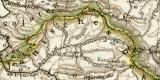 Sibirien II. Altai Baikalsee historische Landkarte Lithographie ca. 1896