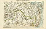 Sibirien III. Amurgebiet historische Landkarte Lithographie ca. 1899