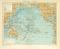Stiller Ocean historische Landkarte Lithographie ca. 1892