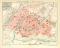 Strassburg im Elsass historischer Stadtplan Karte Lithographie ca. 1892