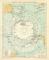 Südpolarländer Karte Lithographie 1892 Original der Zeit