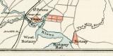Sydney und Umgebung historischer Stadtplan Karte Lithographie ca. 1892