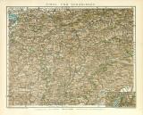 Tirol und Voralberg historische Landkarte Lithographie ca. 1897