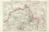 Industriegebiet Roubaix Tourcoing historische Landkarte Lithographie ca. 1898