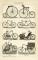 Velociped Fahrrad Holzstich 1892 Original der Zeit