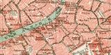 Venedig Stadtplan Lithographie 1892 Original der Zeit